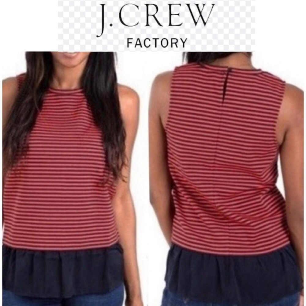 J.Crew Factory Peplum Hem Tank Small